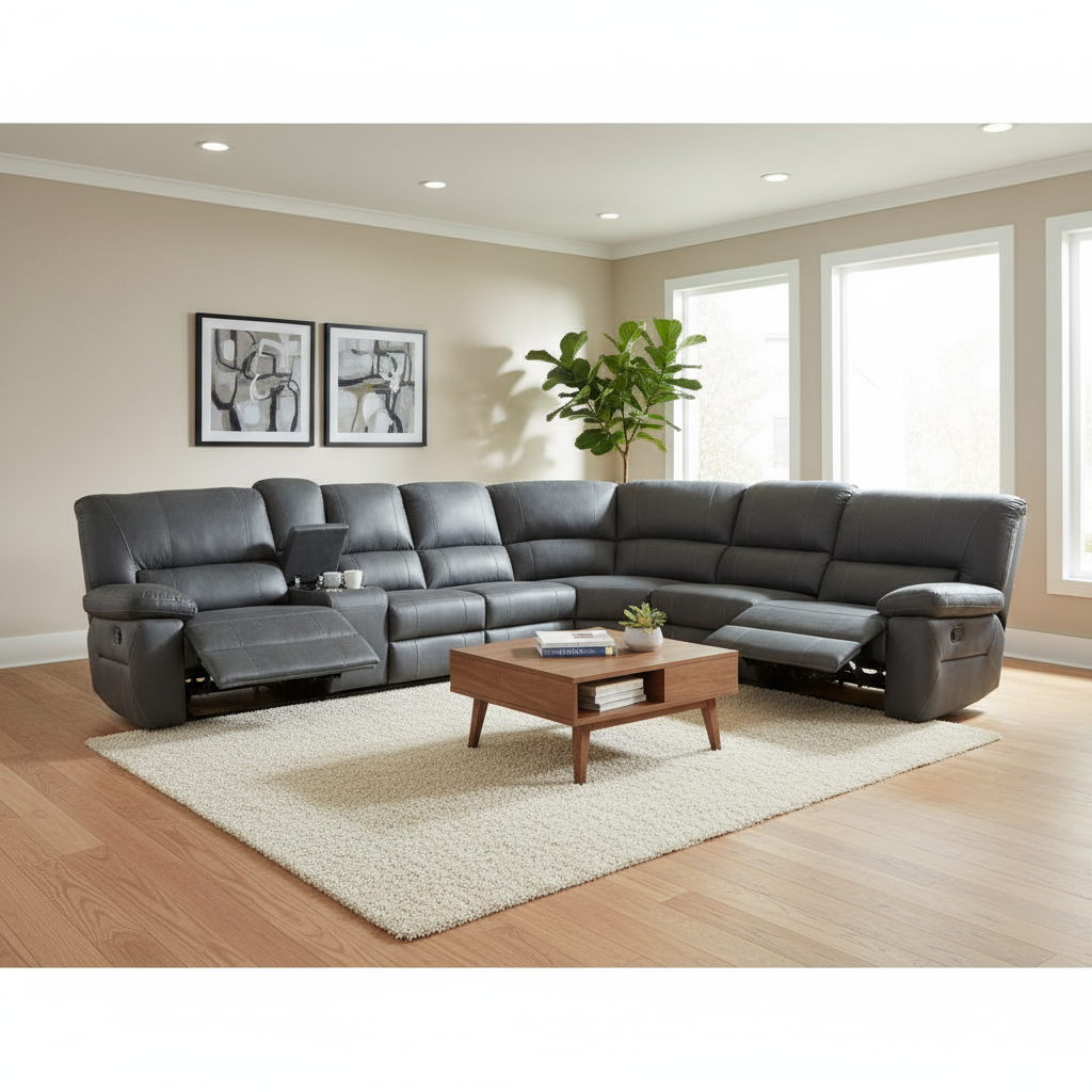 Robert Large Corner Recliner Suite - Jet