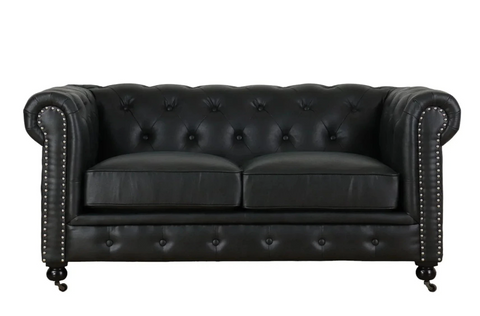 Online8 Chesterfield 2 Seater Sofa - Black Sofas