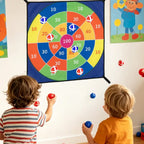 Trampoline Dart Board Game Set with Velcro Balls