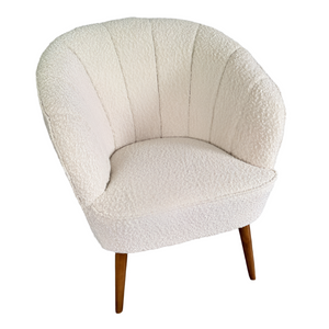 Gemma Boucle Casual Armchair - Wheat