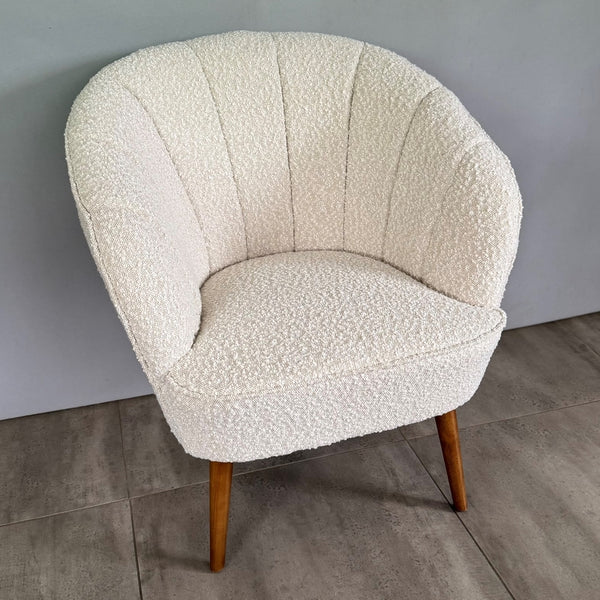 Gemma Boucle Casual Armchair - Wheat