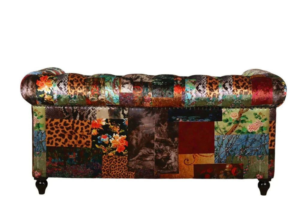 Winston Chesterfield Patchwork 2 Seater Sofa at online8 furniture store Auckland