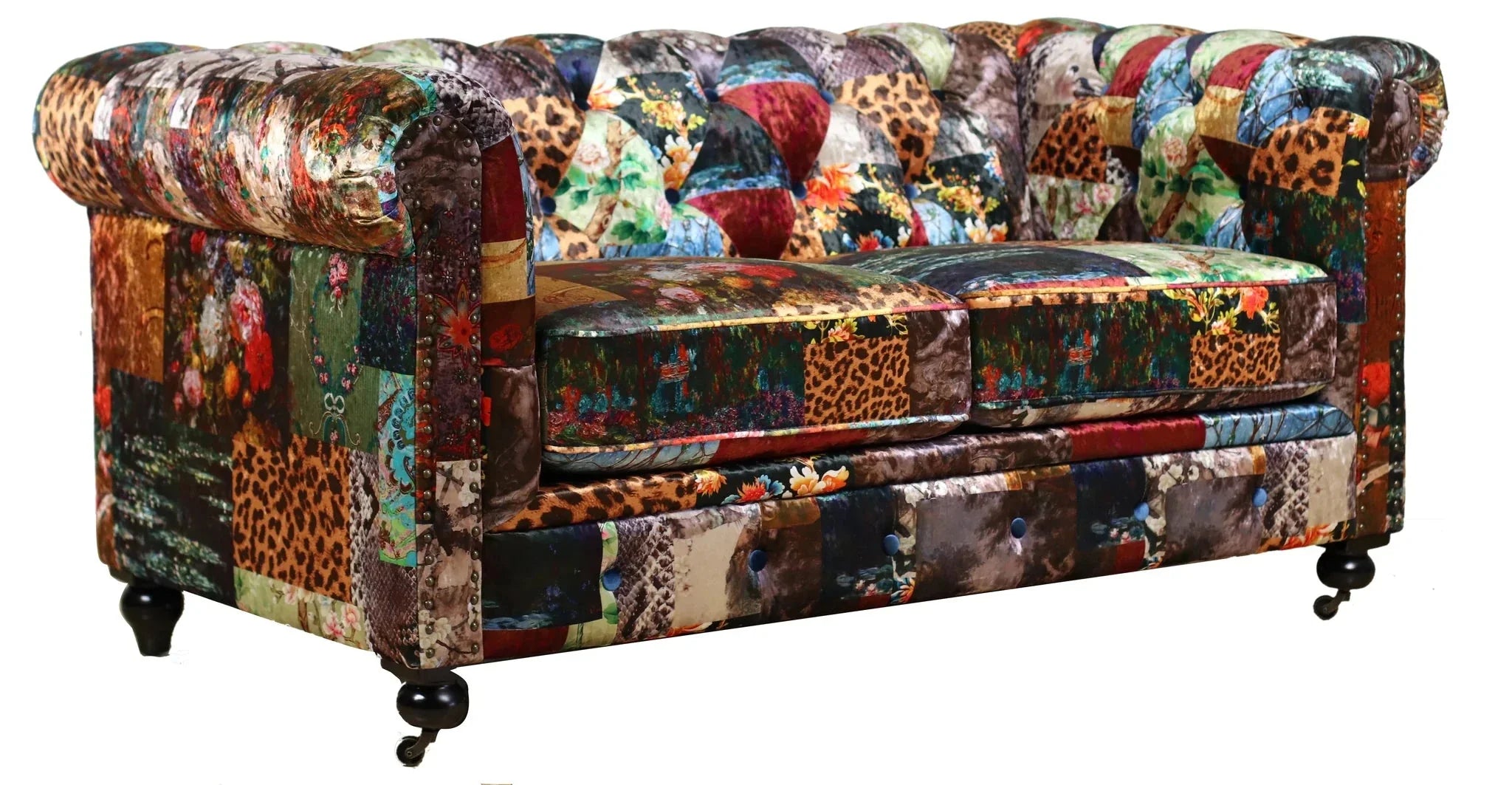 Winston Chesterfield Patchwork 2 Seater Sofa at online8 furniture store Auckland