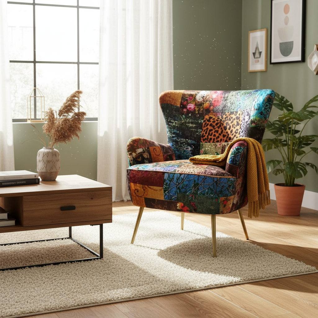 Patchwork Armchair - Leopard