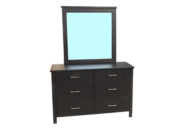 Tina Black Dresser with Mirror