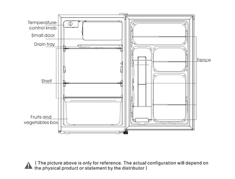 Midea 123L Bar Fridge White MDRD181FGF01AP