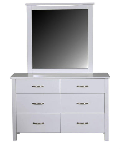 Patty 6 Drawer Dressing Table with Mirror