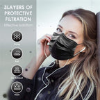 Bro Deals Health & Beauty Black Masks 150pcs