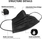 Bro Deals Health & Beauty Black Masks 150pcs