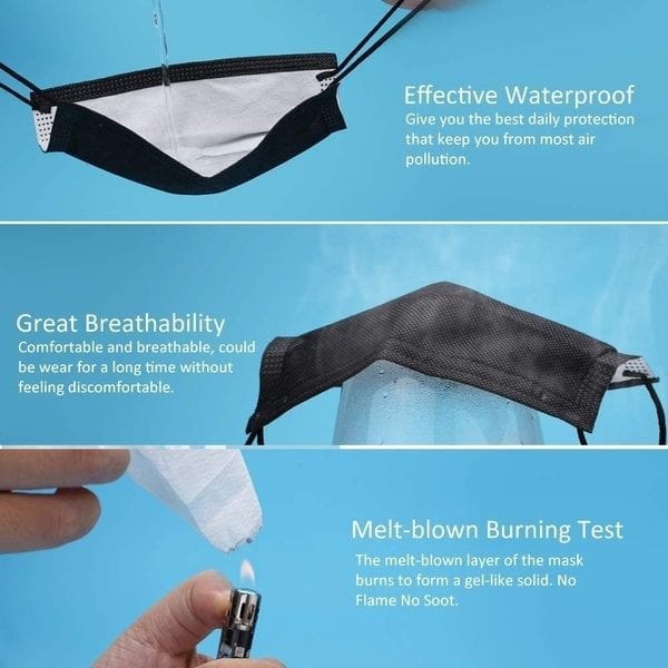 Bro Deals Health & Beauty Black Masks 150pcs