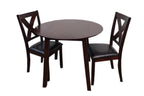 Bro Deals Kitchen & Dining Room Chairs Hammis Dining Set 3Pcs