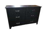 Bro Deals Lowboy Tina 6 Drawer Lowboy Black