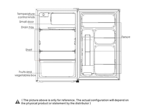 BroDeals Bar Fridge Midea 123L Bar Fridge White MDRD181FGF01AP