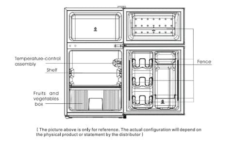BroDeals Bar Fridge Midea 87L Bar Fridge and Freezer MDRT134FGF09AP