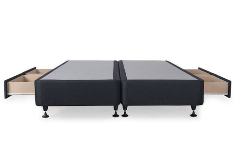 BroDeals Bed Frame Queen Split Bed Base with 4 Drawers