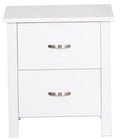 BroDeals Bedroom Furniture Sets Patty 2 Drawer Bedside Table