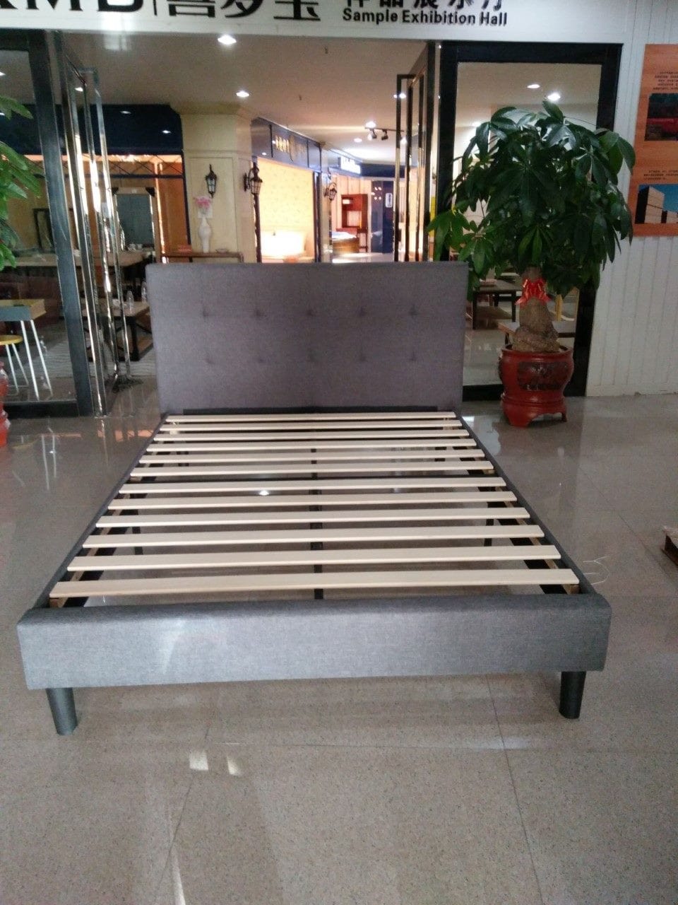 BroDeals Beds & Bed Frames Shirley Queen Bed Frame Grey