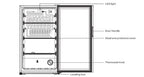 BroDeals Beverage Cooler Midea 115 Cans Beverage Cooler MDRW146WCA22AP