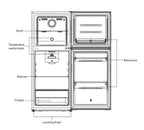 BroDeals Fridge Freezer Imprasio 181L Top Mount Fridge Freezer IMTMF181