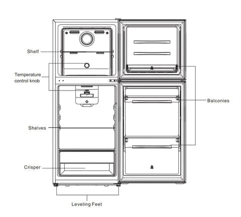 BroDeals Fridge Freezer Imprasio 181L Top Mount Fridge Freezer IMTMF181