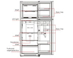 BroDeals Fridge Freezer Midea 320L Top Mount Fridge Freezer MDRT437MTF02AP