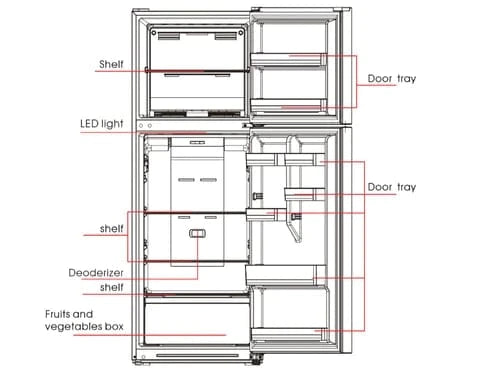 BroDeals Fridge Freezer Midea 320L Top Mount Fridge Freezer MDRT437MTF02AP