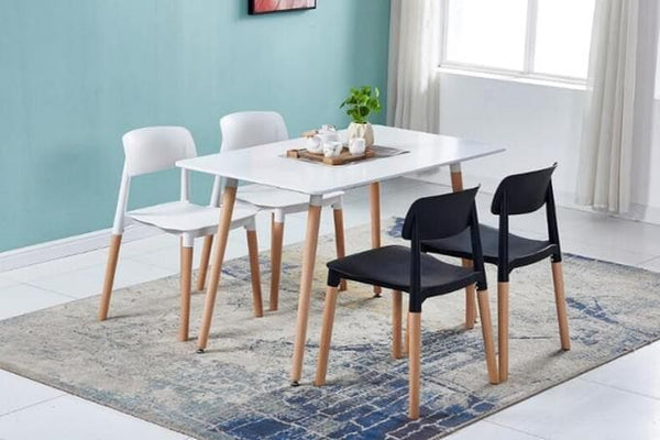 BroDeals Kitchen & Dining Furniture Sets Black Echo Dining Table Set 5Pcs