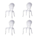 BroDeals Kitchen & Dining Room Chairs 4 Chairs Clear Louis Dining Chair Indoor/Outdoor