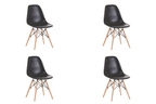 BroDeals Kitchen & Dining Room Chairs Echo Chair Set of 4- Black