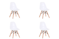 BroDeals Kitchen & Dining Room Chairs Echo Chair Set of 4-White