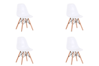 BroDeals Kitchen & Dining Room Chairs Echo Chair Set of 4-White