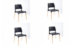 BroDeals Kitchen & Dining Room Chairs Jade Chair Set of 4 - Black