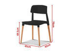 BroDeals Kitchen & Dining Room Chairs Jade Chair Set of 4 - Black