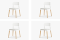 BroDeals Kitchen & Dining Room Chairs Jade Chair Set of 4-White