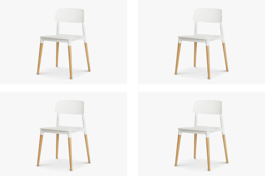 BroDeals Kitchen & Dining Room Chairs Jade Chair Set of 4-White