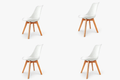 BroDeals Kitchen & Dining Room Chairs Sonia Chair Set of 4-White
