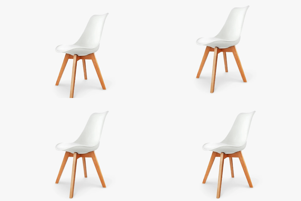 BroDeals Kitchen & Dining Room Chairs Sonia Chair Set of 4-White