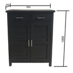BroDeals Shoe Racks & Organizers Tina Black Shoe Cabinet