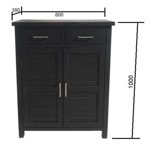 BroDeals Shoe Racks & Organizers Tina Black Shoe Cabinet