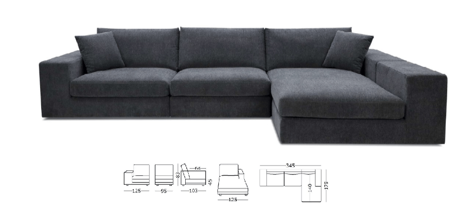 BroDeals Sofas Benowa Reversible Chaise Sofa