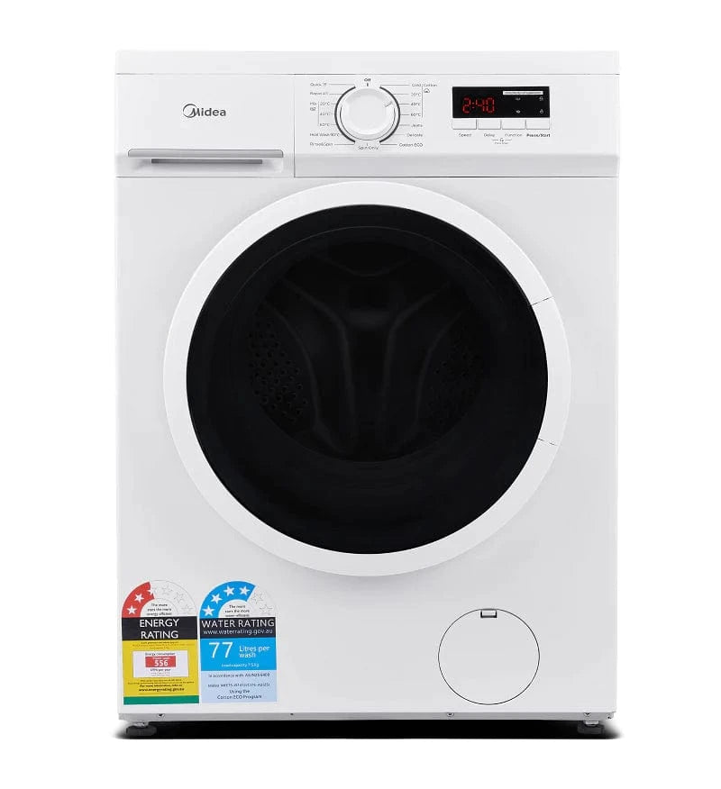 BroDeals washing machine Midea 7.5KG Front Loader Washing Machine MFE75-JS1412/C31E-AU(25)