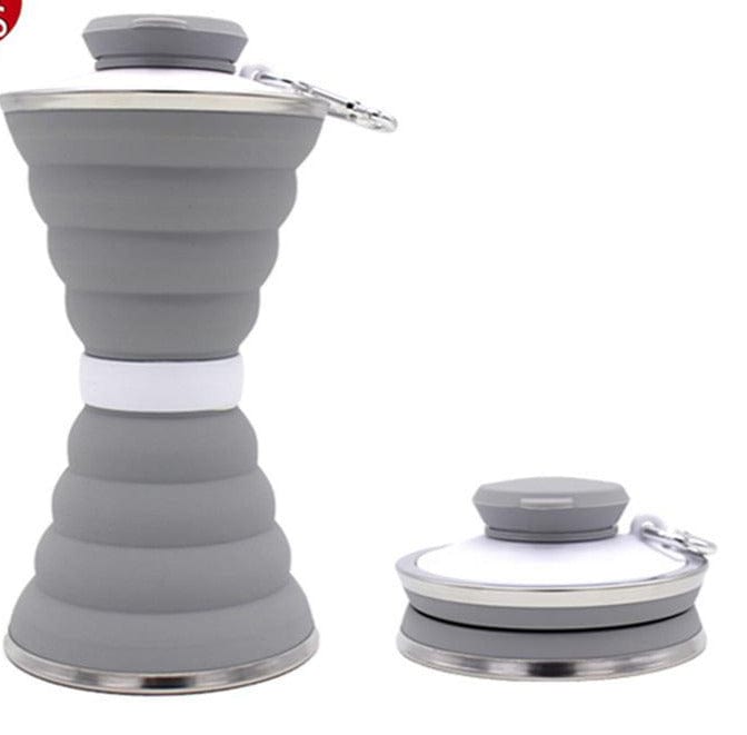 BroDealsNz Collapsible Water Bottle Collapsible Water Bottle- Gray