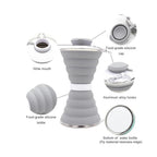 BroDealsNz Collapsible Water Bottle Collapsible Water Bottle- Gray